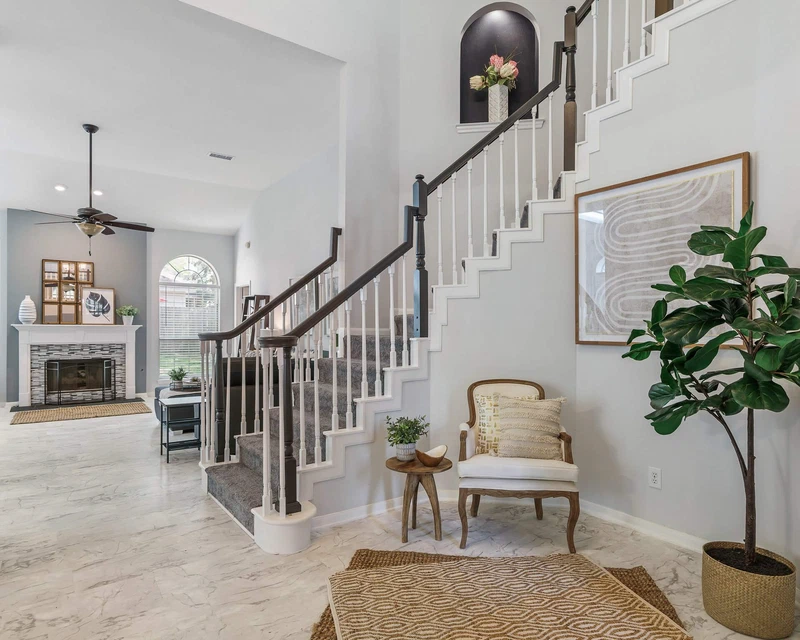 Clients touring a home
